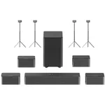 Ultimea Poseidon D80 7.1 Soundbar + 2 Pairs * Steady 300 Speaker Stands, Dolby Atmos, 460W Peak Power, APP Control, 10 Bands Equalizer Settings, 121 Preset EQ Matrices, Bluetooth 5.3 Ultimea Poseidon D80 7.1 Soundbar + 2 Pairs * Steady 300 Speaker Stands, Dolby Atmos, 460W Peak Power, APP Control, 10 Bands Equalizer Settings, 121 Preset EQ Matrices, Bluetooth 5.3